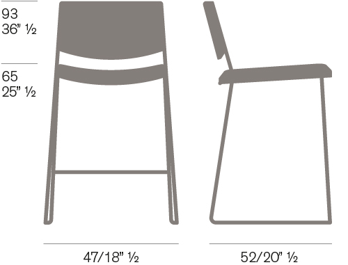 Link Counter 65 Fornasarig Lightweight Stackable Bar Stool 7