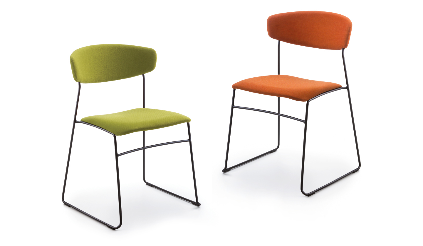 Wolfgang Metal Fornasarig Seat and back upholstered Chair