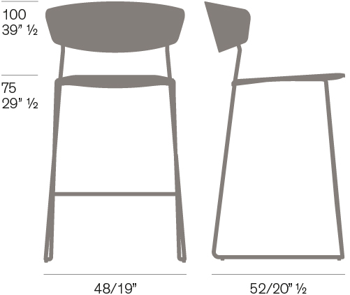 Wolfgang Counter 65 Fornasarig Lightweight, Stackable Stool 12