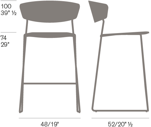 Wolfgang Counter 65 Fornasarig Lightweight, Stackable Stool 10