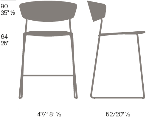 Wolfgang Counter 65 Fornasarig Lightweight, Stackable Stool 9
