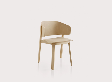 Wolfgang Wood Sedia con braccioli in legno dallo stile nordico 1