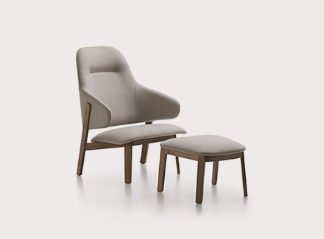 Wolfgang High Back Lounge Poltrona Fornasarig moderna dallo stile nordico 1