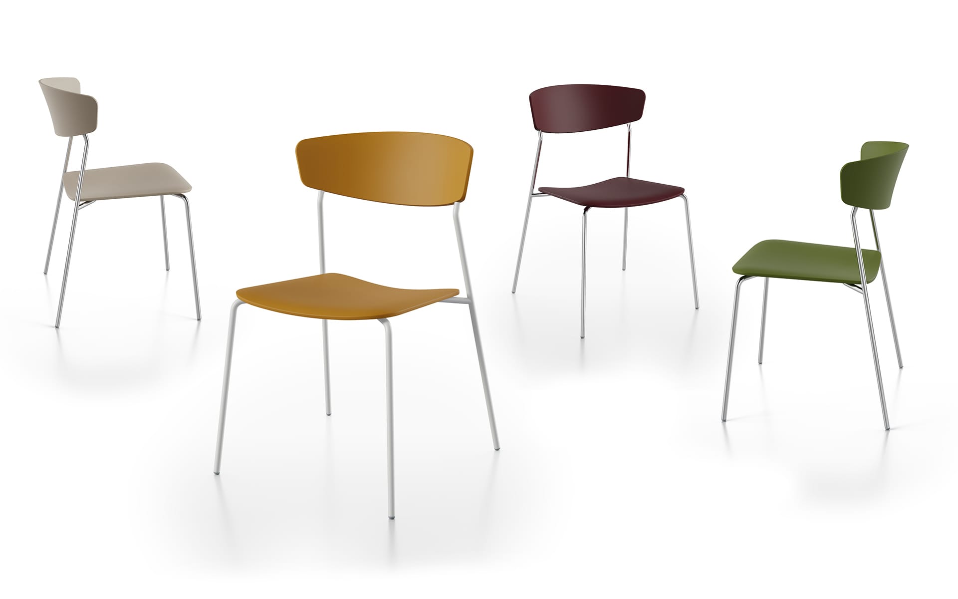 Wolfgang 50X Four Legs Fornasarig - lighter, stackable chair 19