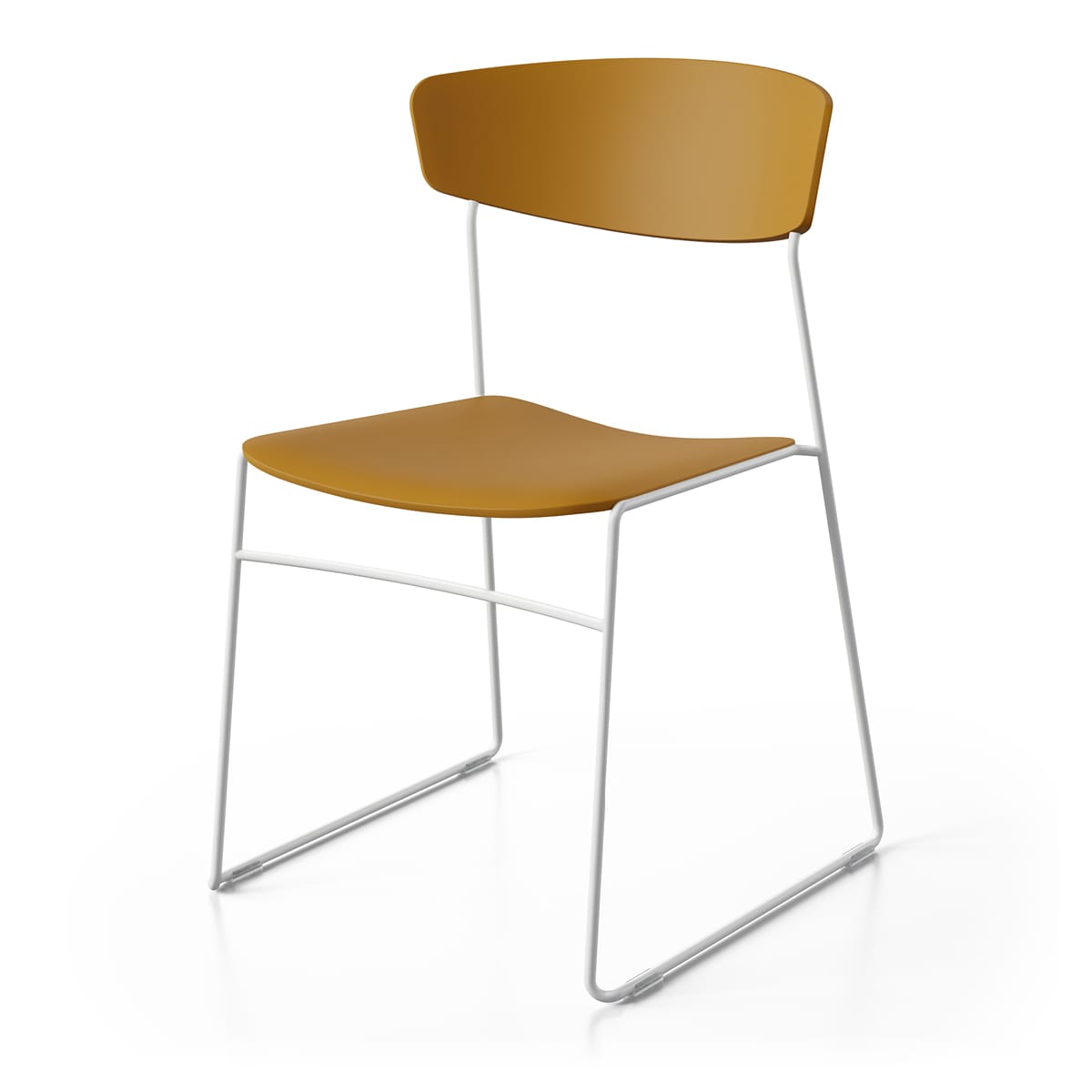 Fornasarig | Wolfgang 50X Sedia a slitta Incredibilmente sottile. Interamente riciclabile.