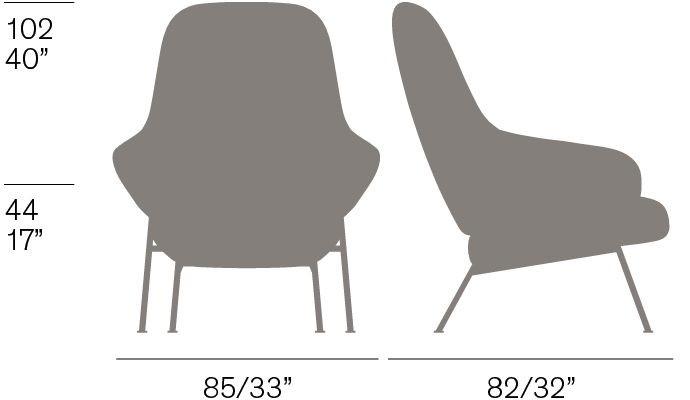 Wolfgang Metal Lounge High Back Fornasarig Elegance Scandinavian Design 12