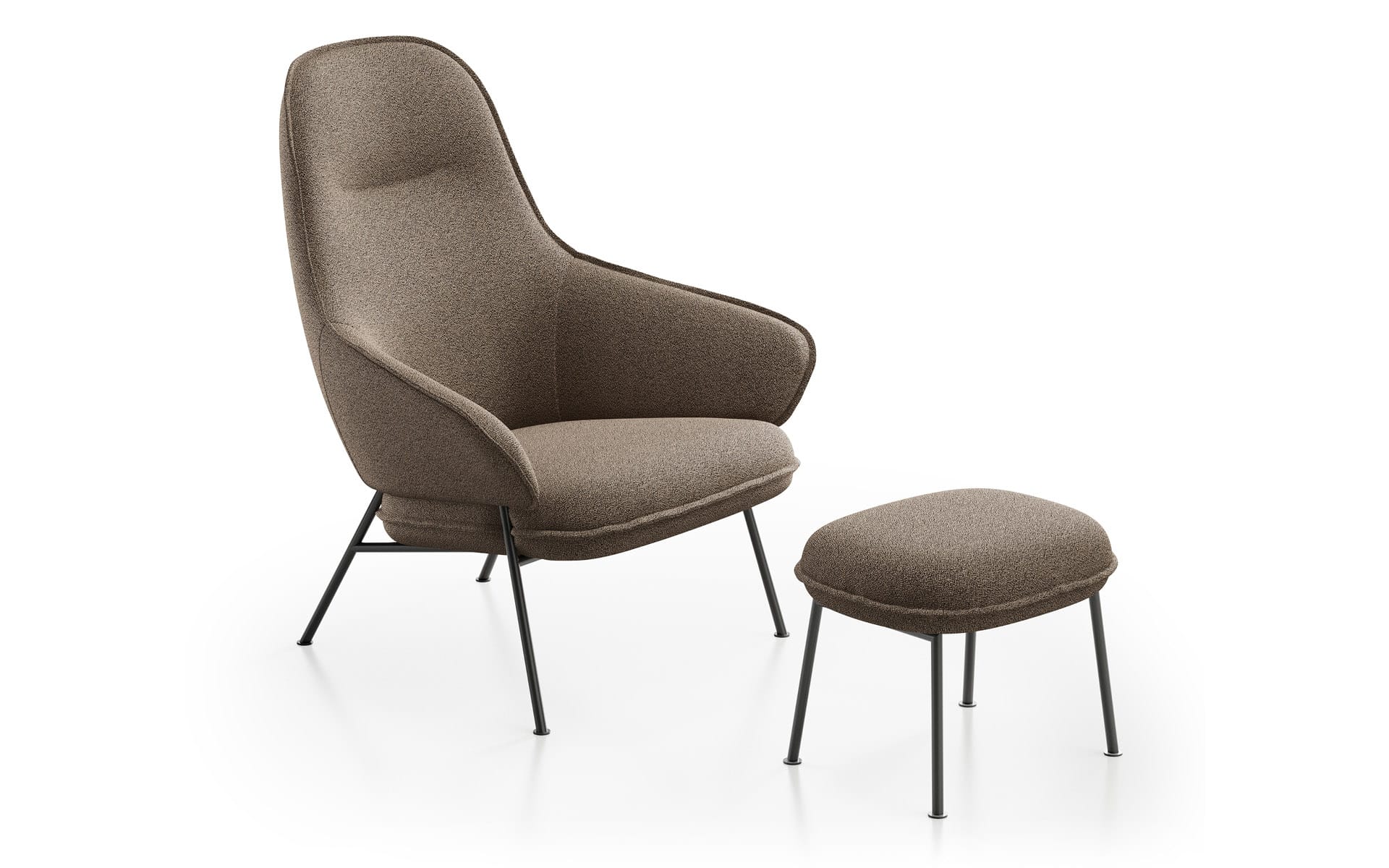 Wolfgang Metal Lounge High Back Fornasarig Elegance Scandinavian Design 1